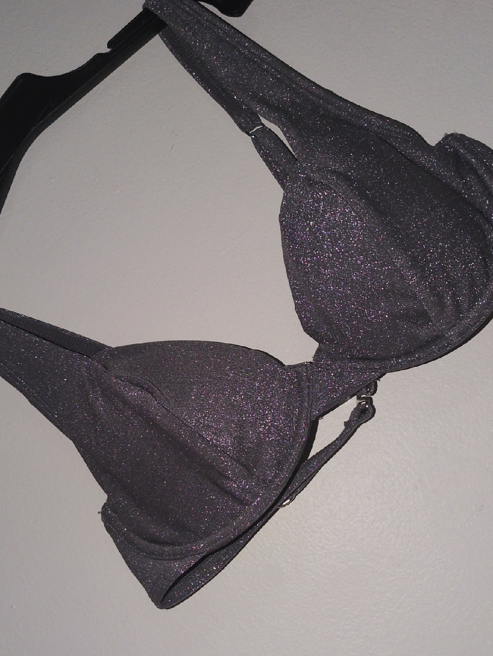 Shimmery Purple Triangle Bikini Top - Women Intimates & Sleepwear XXS